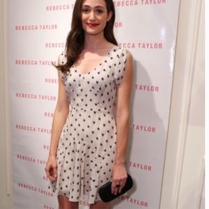 Rebecca Taylor Silk Ikat Heart Dress